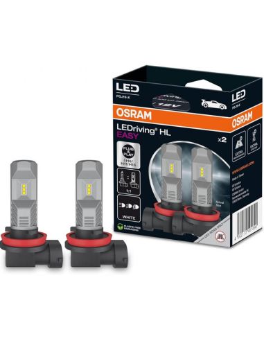 Bombillas LED LEDriving® HL EASY H8/H11/H16 Osram 64211DWESY-2HB PGJ19-1/2/3 12V 6000K Pack 2 Unds. 64211DWESY-2HB