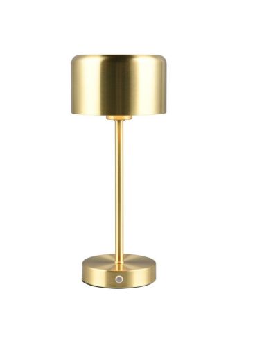 Lampe de Table LED JEFF Tactile Bronze Rechargeable USB-C 3000K | LeonLeds