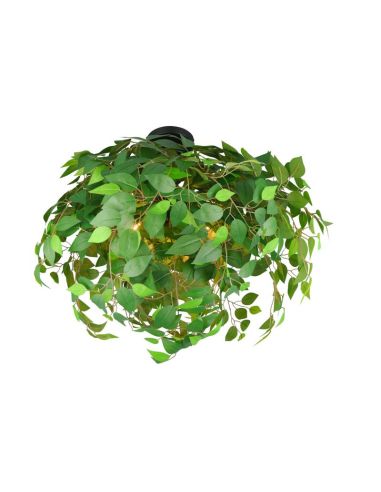 Candeeiro de teto LEAVY com folhas de plantas Ø70cm 3xE14 máx. 28W | LeonLeds