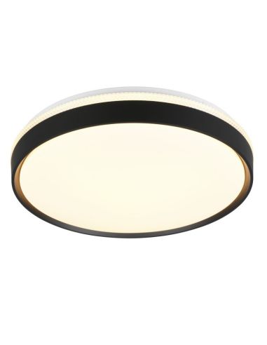 Plafonnier LED Rond SPACY Ø47cm 33W 3800lm Noir | LeonLeds