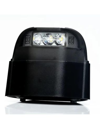 Éclairage de plaque d'immatriculation LED approuvé avec câble et socle haut R10 L 12V 24V étanche FT-261 Fristom | LéonLeds