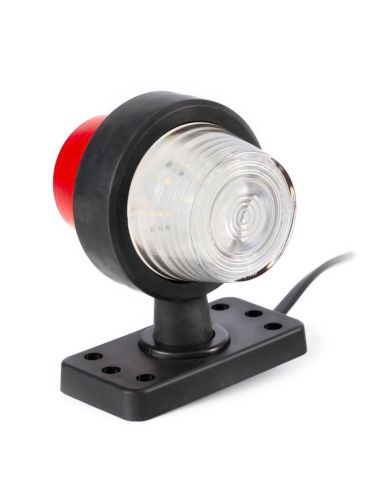 Piloto LED de Posición FT-147 A B/C LED – Luz Blanca-Roja, 12-36V, Brazo Corto y Cable de 0,45 m