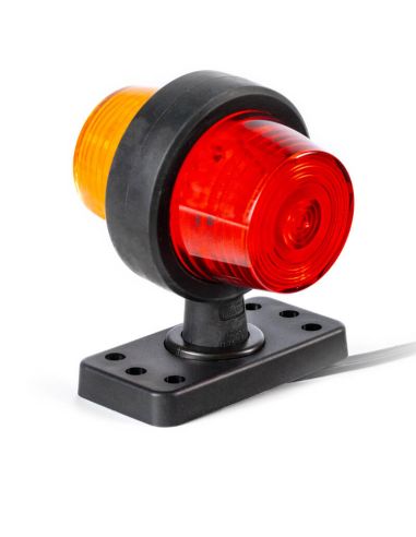 Pilote LED décoratif FT-147 AC/Z – Lumière rouge-jaune, 12-36 V, bras court et câble de 0,45 m