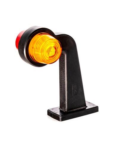 Piloto LED Decorativo FT-147 F L C/Z – Luz Rojo-Amarillo, 12-36V, Brazo Angular Largo Fristom