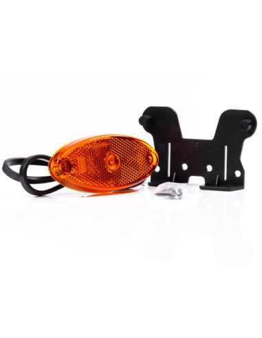 Luz marcadora LED amarela FT-061 Z+K com suporte angular e refletor