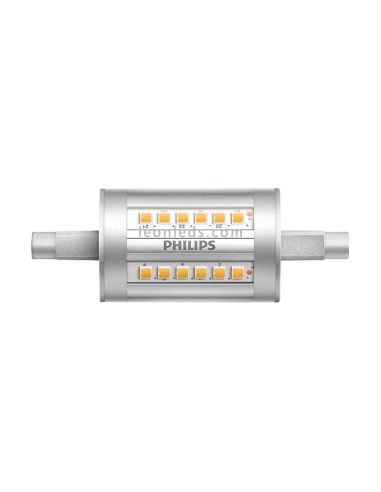 Ampoule LED linéaire R7S 7.5W-60W Philips -CorePro- de 78 millimètres | leonleds