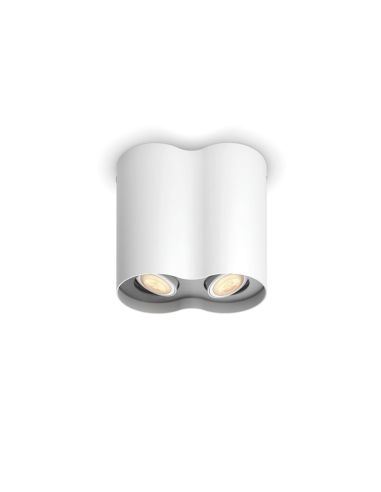 Foco LED de techo doble Pillar Hue inteligente blanco