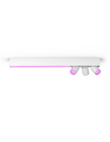 Plafonnier LED avec 3 spots adressables Blanc | LéonLeds