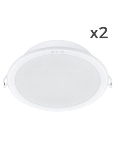 Pack de 2 Downlight LED empotrable MESON 23,5W, Ø 215mm 4000 K Blanco