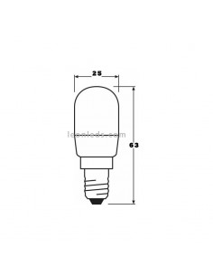 Nedis LBCHE14T25 - LED Bombilla para campana extractora T25 E14/2W/230V  2700K