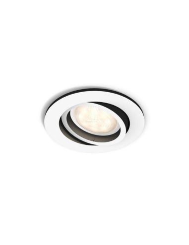 Spot LED encastrable rond Milliskin blanc Philips Hue | LéonLeds