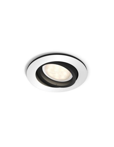 Foco LED empotrable redondo Milliskin aluminio Philips Hue | LeonLeds