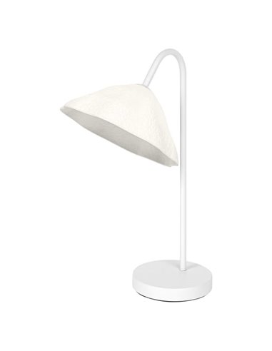 Lampe de table en matériau recyclé LOTUS LEAF TABLE, blanc E14 ​