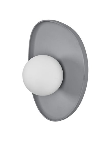 Aplique de pared de hormigón CONCRETE NEST WALL, gris con 1 bola para casquillo G9