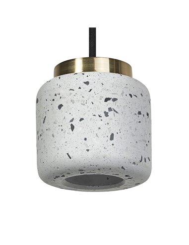 Lámpara colgante redondo de TERRAZZO BALL, 1XGU10 gris