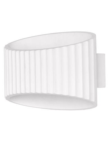 Aplique de pared PLASTER BAND WALL de yeso, blanco 1XE27