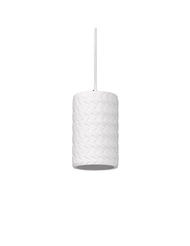 Lámpara colgante cilindrica de yeso blanco PLASTER TUBE PENDANT, E27