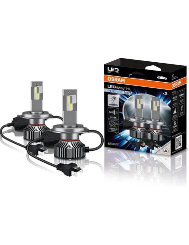 Ampoule LED H4 très puissante 12V + 400% de lumière en plus LEDriving® HL INTENSE NXT H4 Pack 2 Unités. 64193DWINN Osram