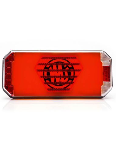 Lanterna traseira neon LED W279 DD Eco 7 funções com luz de placa lateral 12V 24V S1, F1, AR, R1, 2aD, L, IA Was