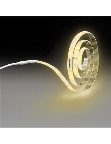 Tira de luz LED, 2 m transparente, 3500 K (blanco neutro), 830Lm