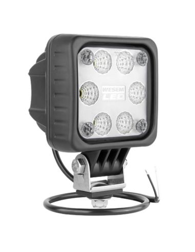 Faro de trabajo LED cuadrado 30W 3000Lm 50º 12-48V DC con cable LED9B.53800