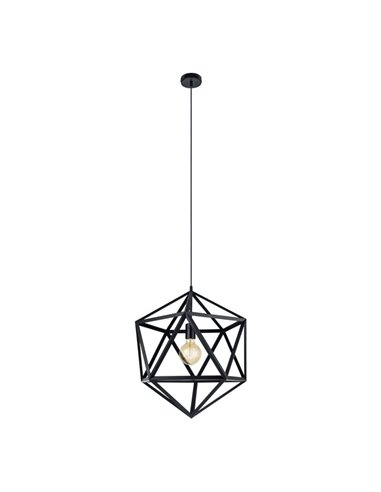 Lampe à suspension EMBLETON en forme de diamant noir, E27, style industriel