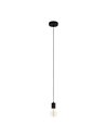 YORTH Suspension Simple pour Ampoule Elégante, Nickel Noir E27, Style Vintage et Industriel