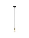 YORTH Suspension Simple pour Grande Ampoule, Or et Noir E27, Style Vintage et Industriel