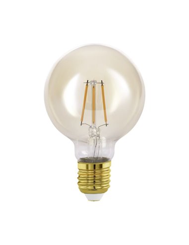 Ampoule Décorative LED Ambre G80 4W 2200K E27 | Lumière ambiante