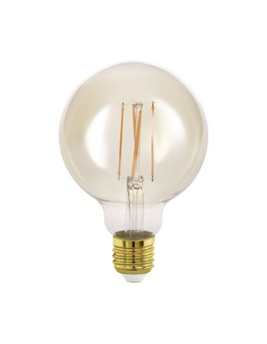 Bombilla Decorativa LED G95 Ámbar 4W 2200K E27 | Luz Cálida y Elegante