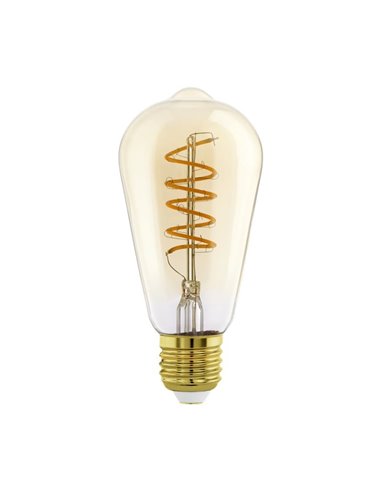 Bombilla LED Decorativa ST64 Ámbar 4W 2000K E27 | Diseño Vintage y Regulable