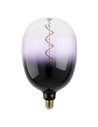 Bombilla LED de gran tamaño decorativa T180 regulable, morado y negro 4W 2700K E27, de filamento en espiral