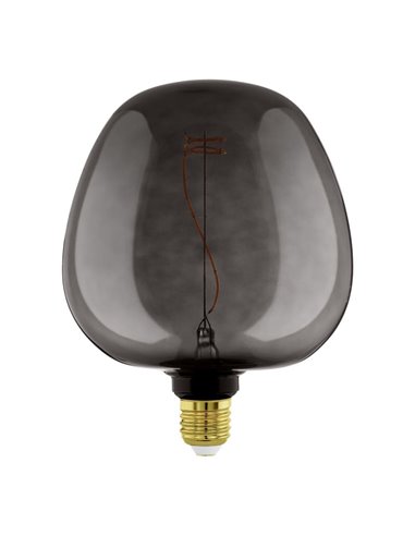 Bombilla LED decorativa grande, G190 Negra 4W 2000K E27 con filamento