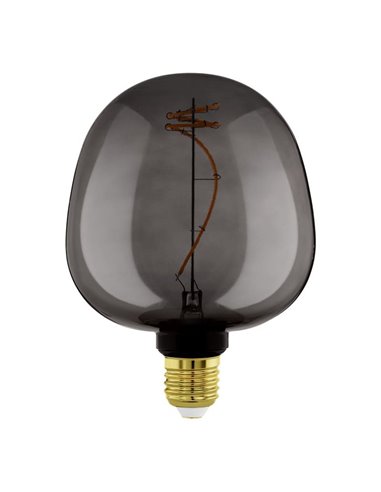 Bombilla LED decorativa, G125 Negra 4W 2000K E27 con filamento