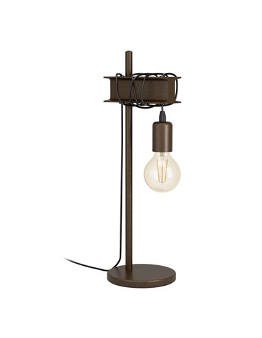 Lampe de table en métal TOWNSHEND 4, E27 style industriel marron