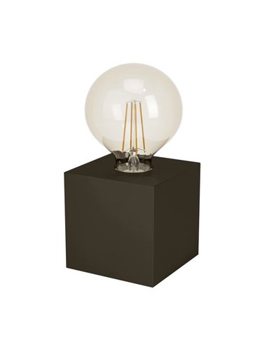 PRESTWICK 2 lampe de table cube en métal bronze foncé, E27