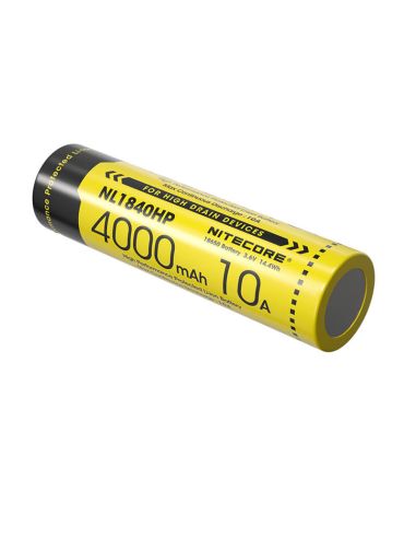 Bateria de íon-lítio Nitecore NL1840HP 4000mAh 18650 recarregável 10A de alta capacidade