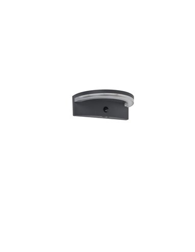 Applique murale LED semi-circulaire avec capteur PIR, VYZOR, 7W 1000Lm, 4000K, gris